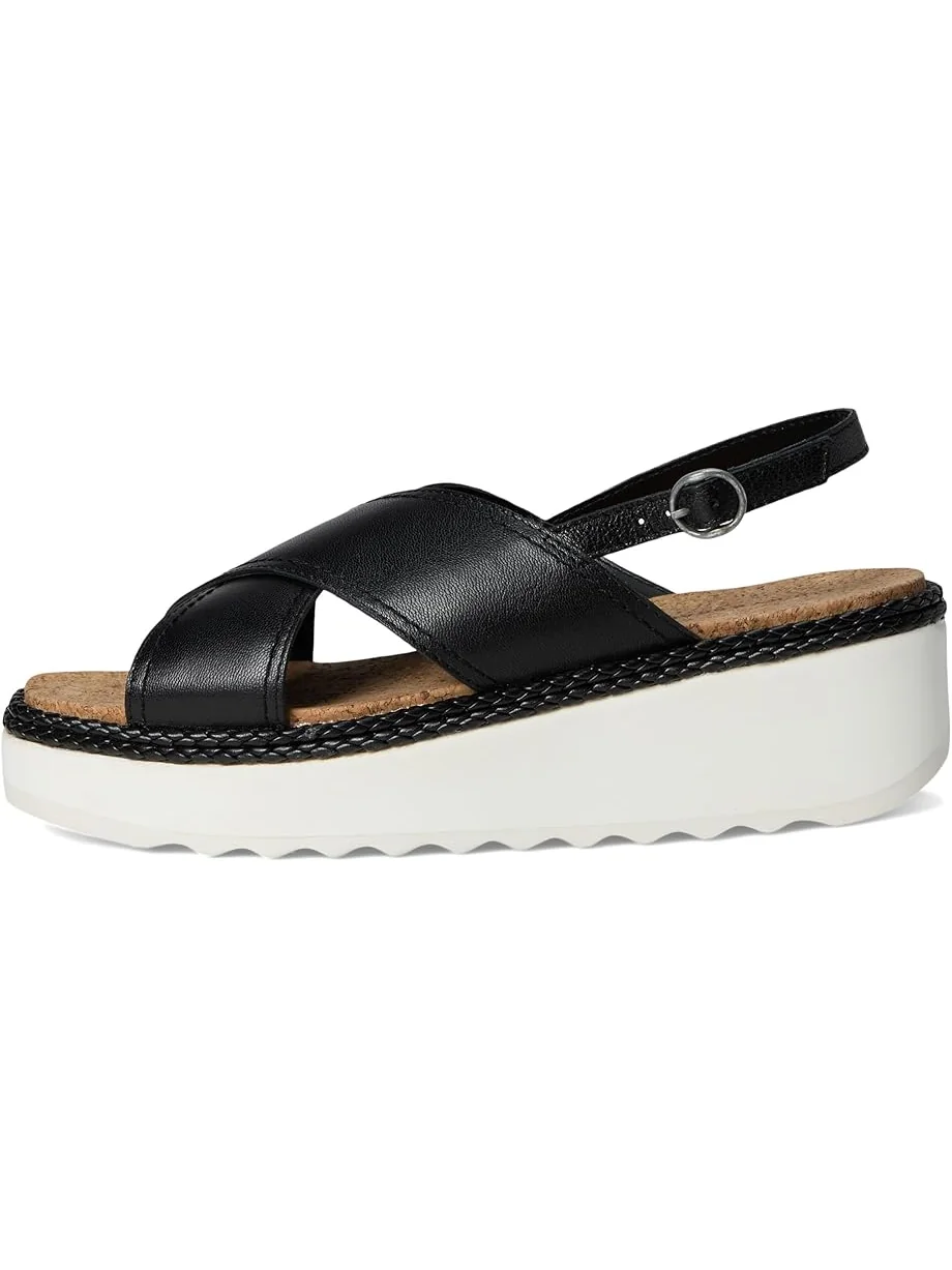 Туфли Lucky Brand Pebina Cross Band Wedge Sandals — изображение 4 из 7, черный