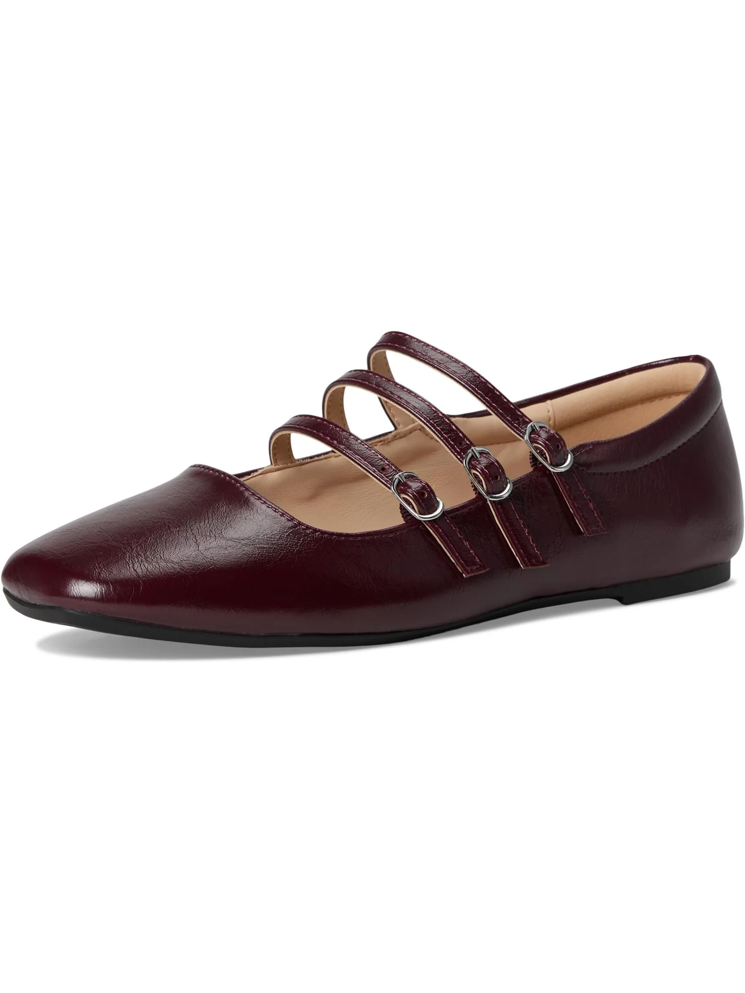 Балетки Journee Collection Women's Darlin, Crinkle/Oxblood — изображение 7 из 7, бордовый