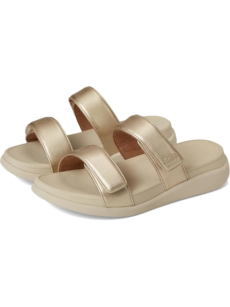 Сандалии FitFlop F-Mode Go Adjustable Flatform 2-Bar Slides, цвет Platino 2