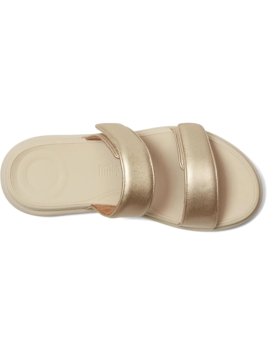 Сандалии FitFlop F-Mode Go Adjustable Flatform 2-Bar Slides, цвет Platino 2 — изображение 2 из 7