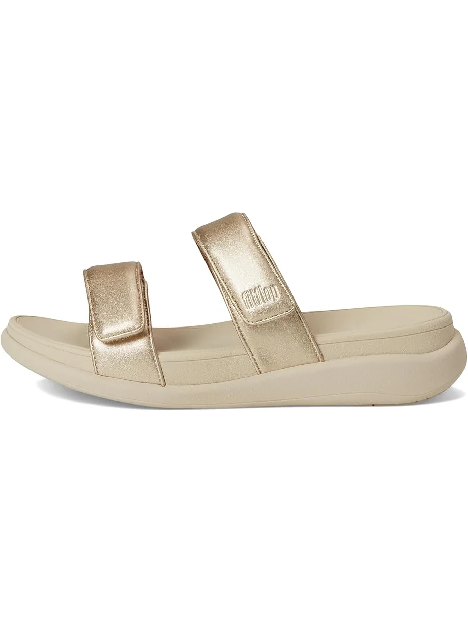 Сандалии FitFlop F-Mode Go Adjustable Flatform 2-Bar Slides, цвет Platino 2 — изображение 4 из 7