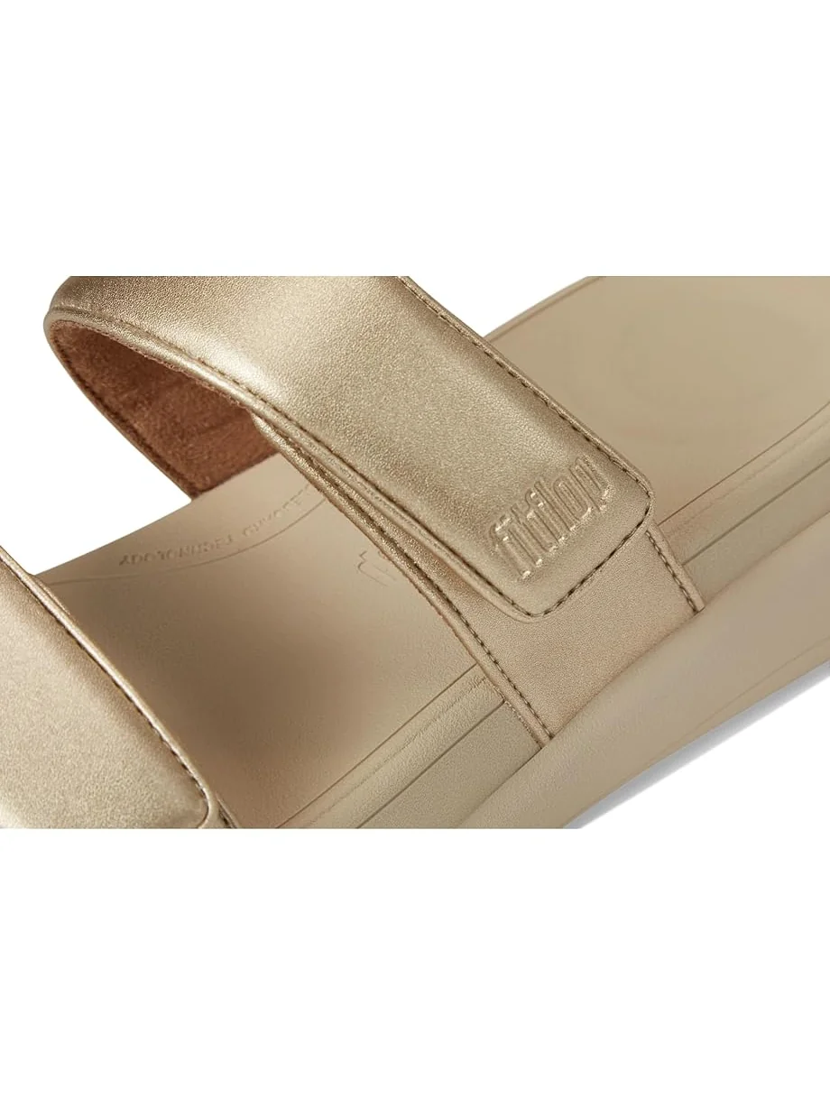 Сандалии FitFlop F-Mode Go Adjustable Flatform 2-Bar Slides, цвет Platino 2 — изображение 6 из 7