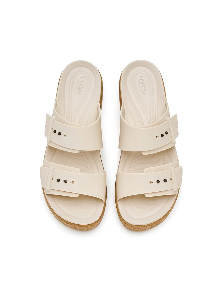 Женские сандалии Crocs Brooklyn Cork Buckle — изображение 2 из 7, коричневый