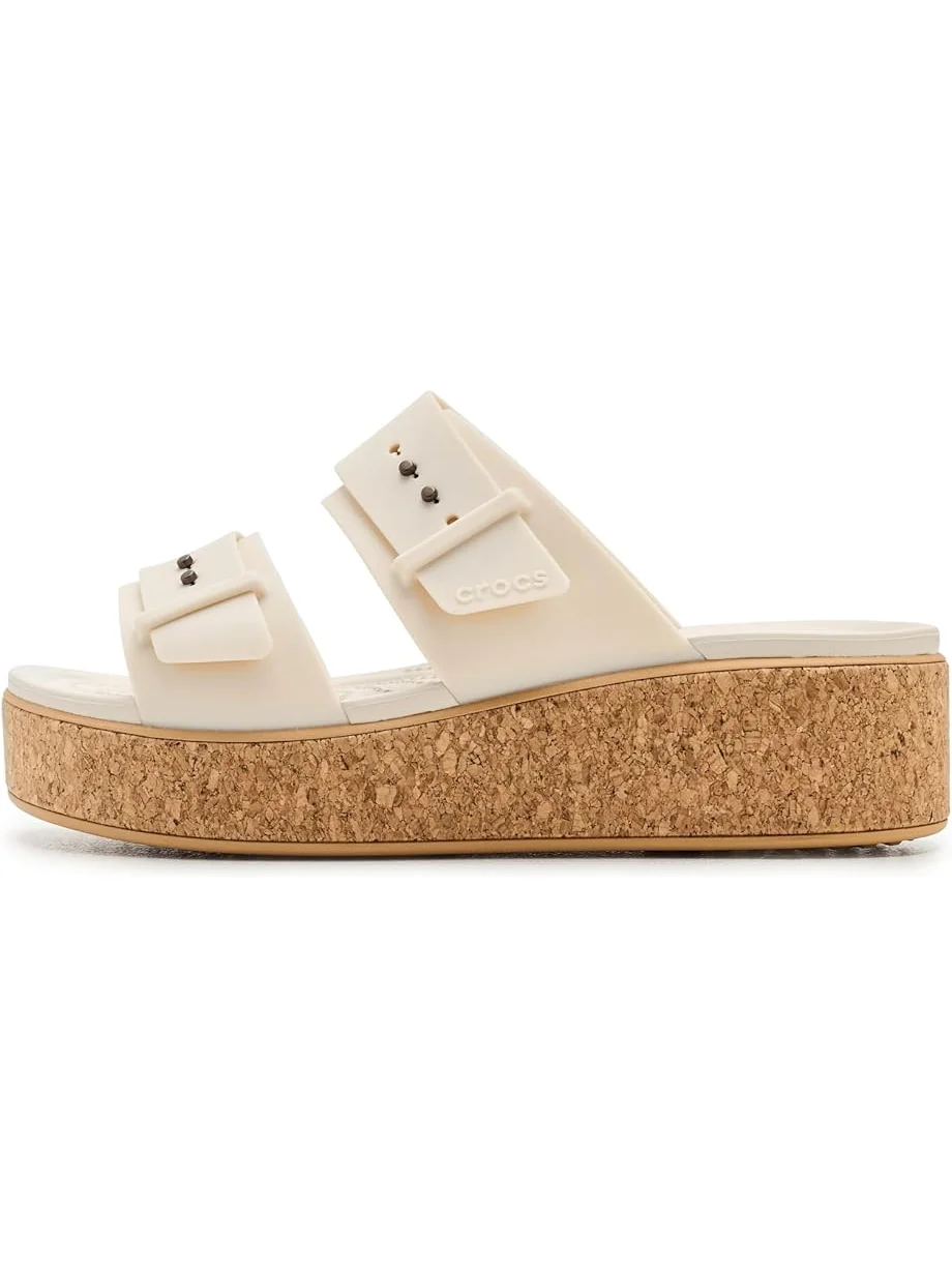 Женские сандалии Crocs Brooklyn Cork Buckle — изображение 4 из 7, коричневый
