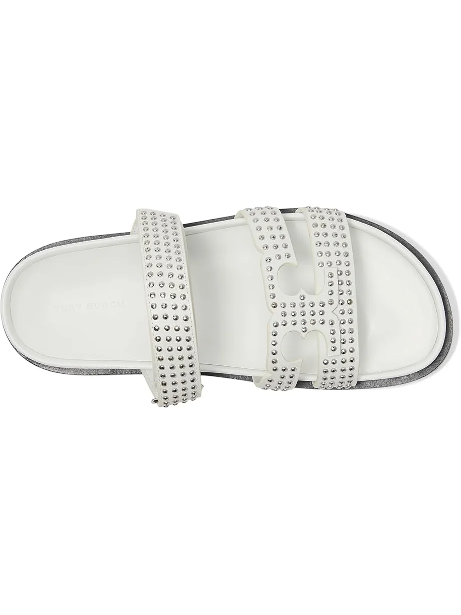 Сандалии Tory Burch Ines Stud Sport Slide — изображение 2 из 7, серебристый