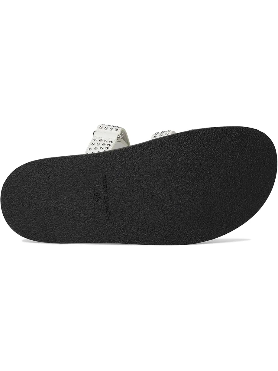 Сандалии Tory Burch Ines Stud Sport Slide — изображение 3 из 7, серебристый
