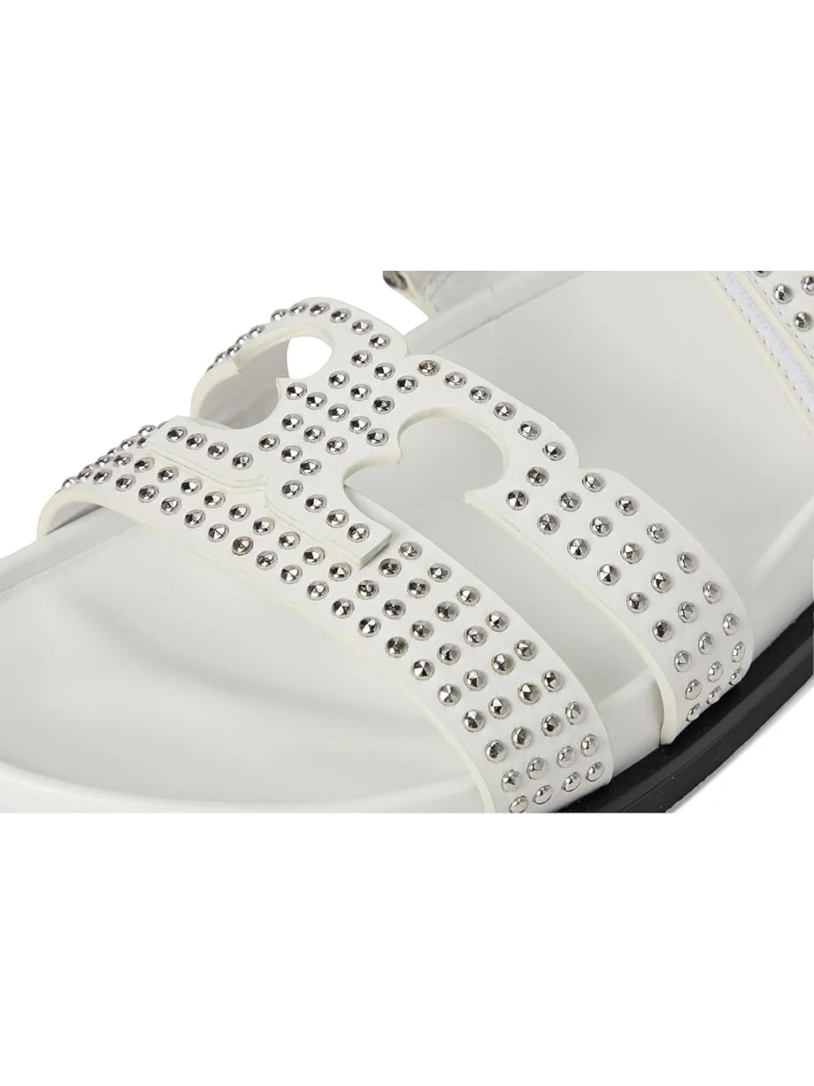Сандалии Tory Burch Ines Stud Sport Slide — изображение 6 из 7, серебристый