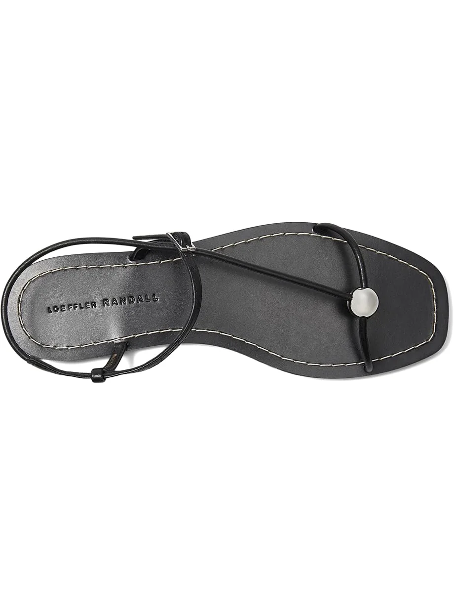 Сандалии Loeffler Randall Lara Strappy Flat Sandals With Ball — изображение 2 из 7, черный