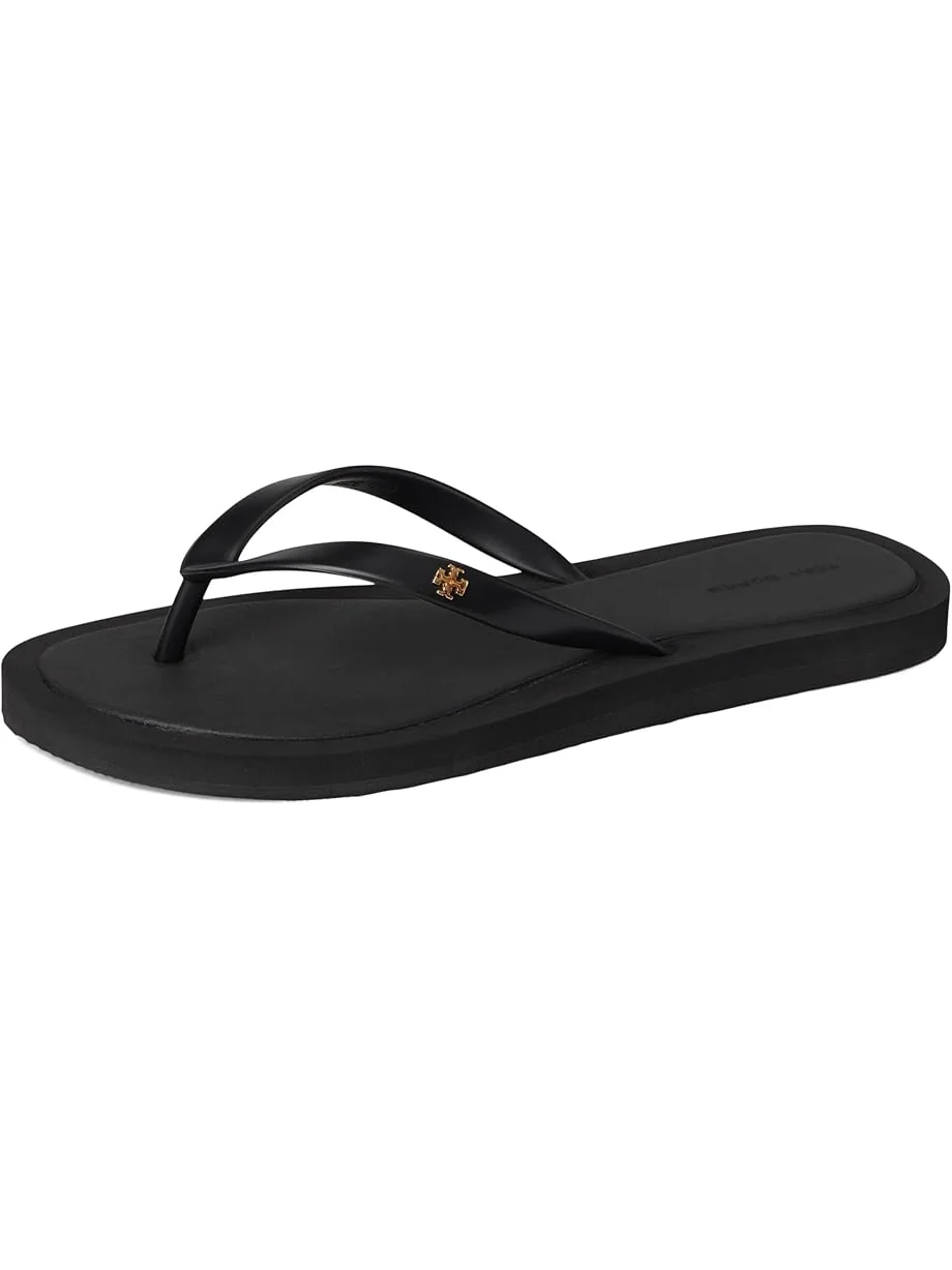 Сандалии Tory Burch Kira Padded Flip-Flops — изображение 7 из 7, черный/золотистый