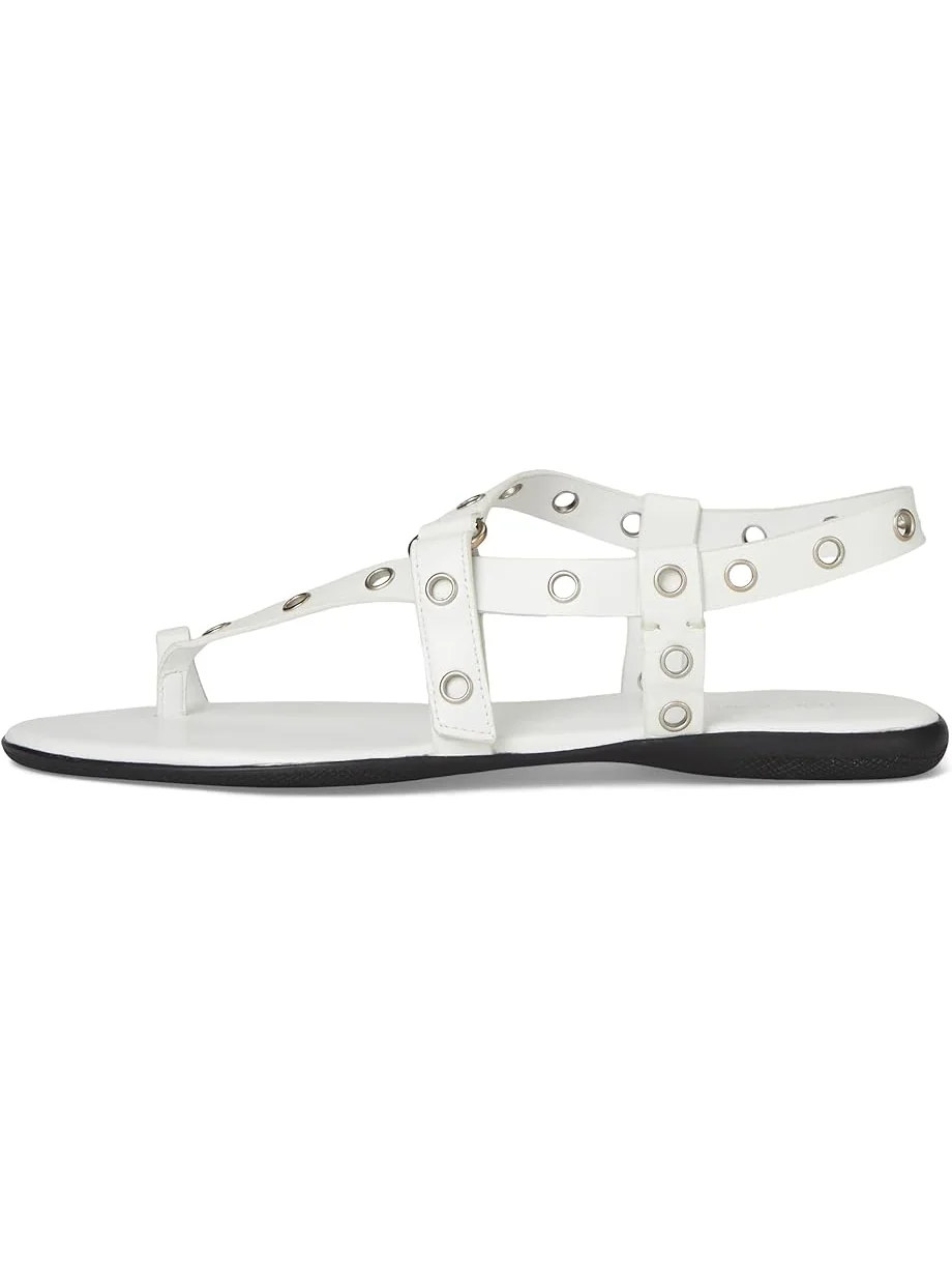 Сандалии Tory Burch Eyelet Toe Ring Sandals — изображение 4 из 7, серебристый