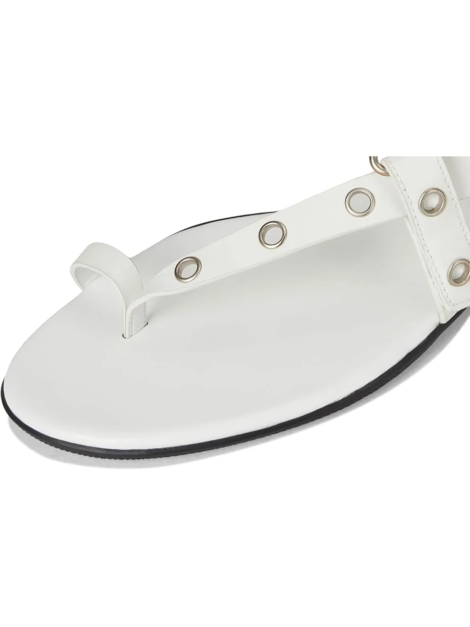 Сандалии Tory Burch Eyelet Toe Ring Sandals — изображение 6 из 7, серебристый