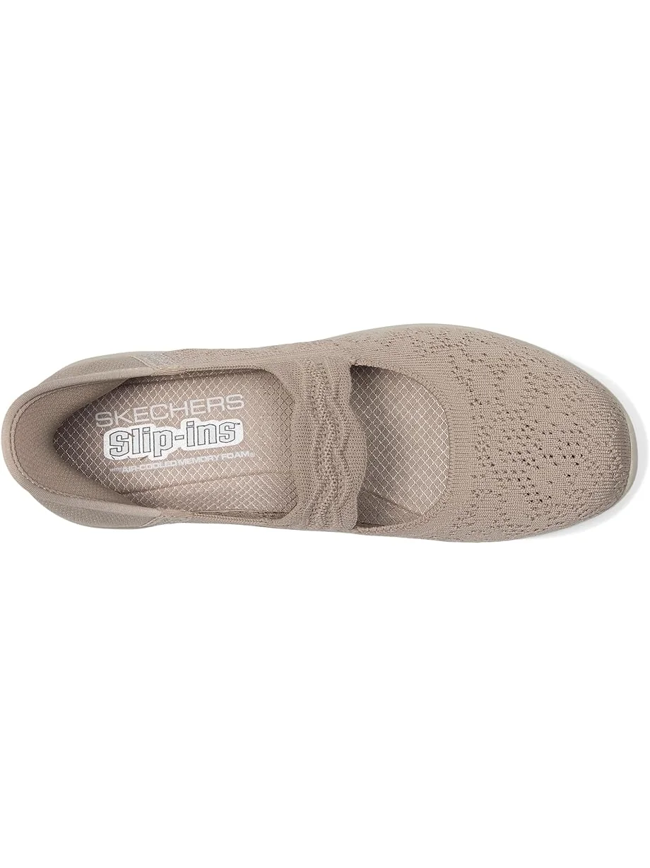 Балетки SKECHERS Arya - Oh So Sweet Hands Free Slip-Ins — изображение 2 из 7, серо-коричневый