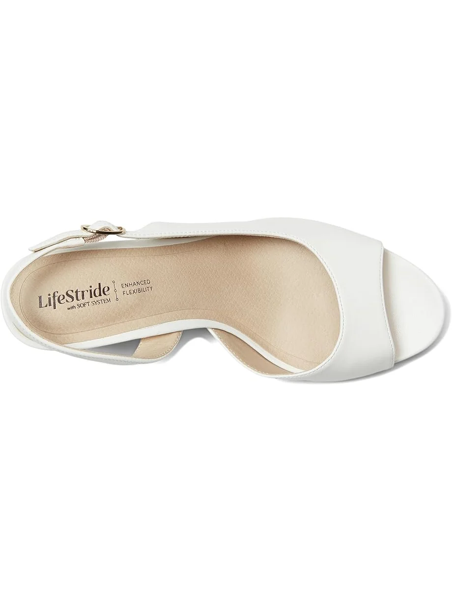 Туфли LifeStride Teller 2 Slingback Peep Toe Pumps — изображение 2 из 7, яркий белый