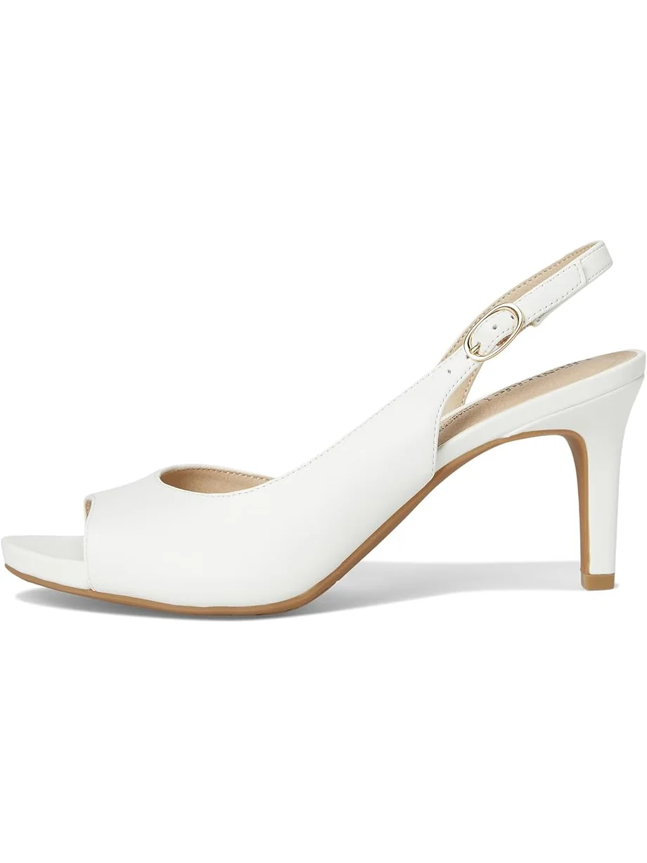 Туфли LifeStride Teller 2 Slingback Peep Toe Pumps — изображение 4 из 7, яркий белый
