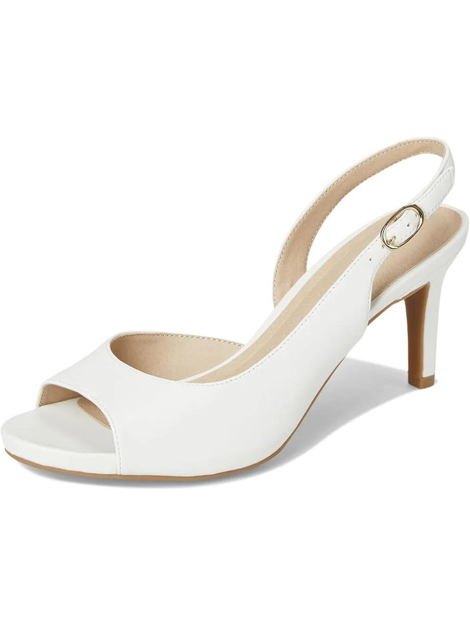 Туфли LifeStride Teller 2 Slingback Peep Toe Pumps — изображение 7 из 7, яркий белый