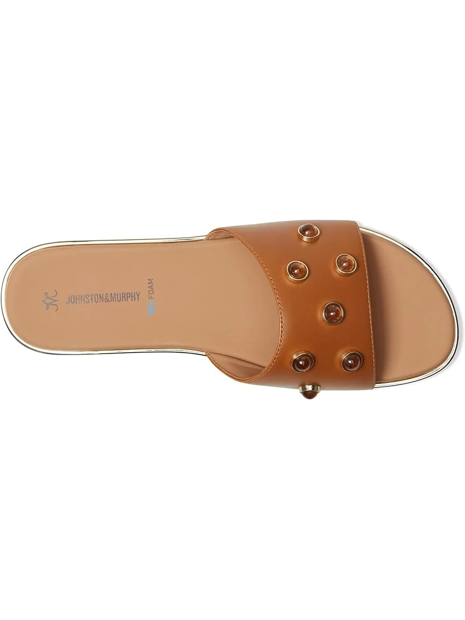 Балетки Johnston & Murphy Shayla Embellished Slide — изображение 2 из 7, желто-коричневый