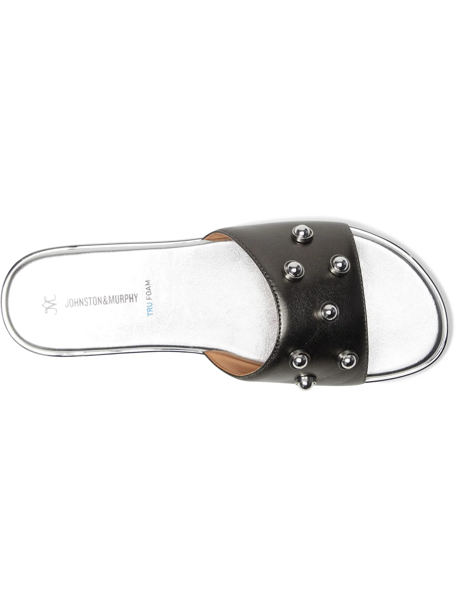 Балетки Johnston & Murphy Women's Shayla Embellished Slide — изображение 2 из 7, серебристый