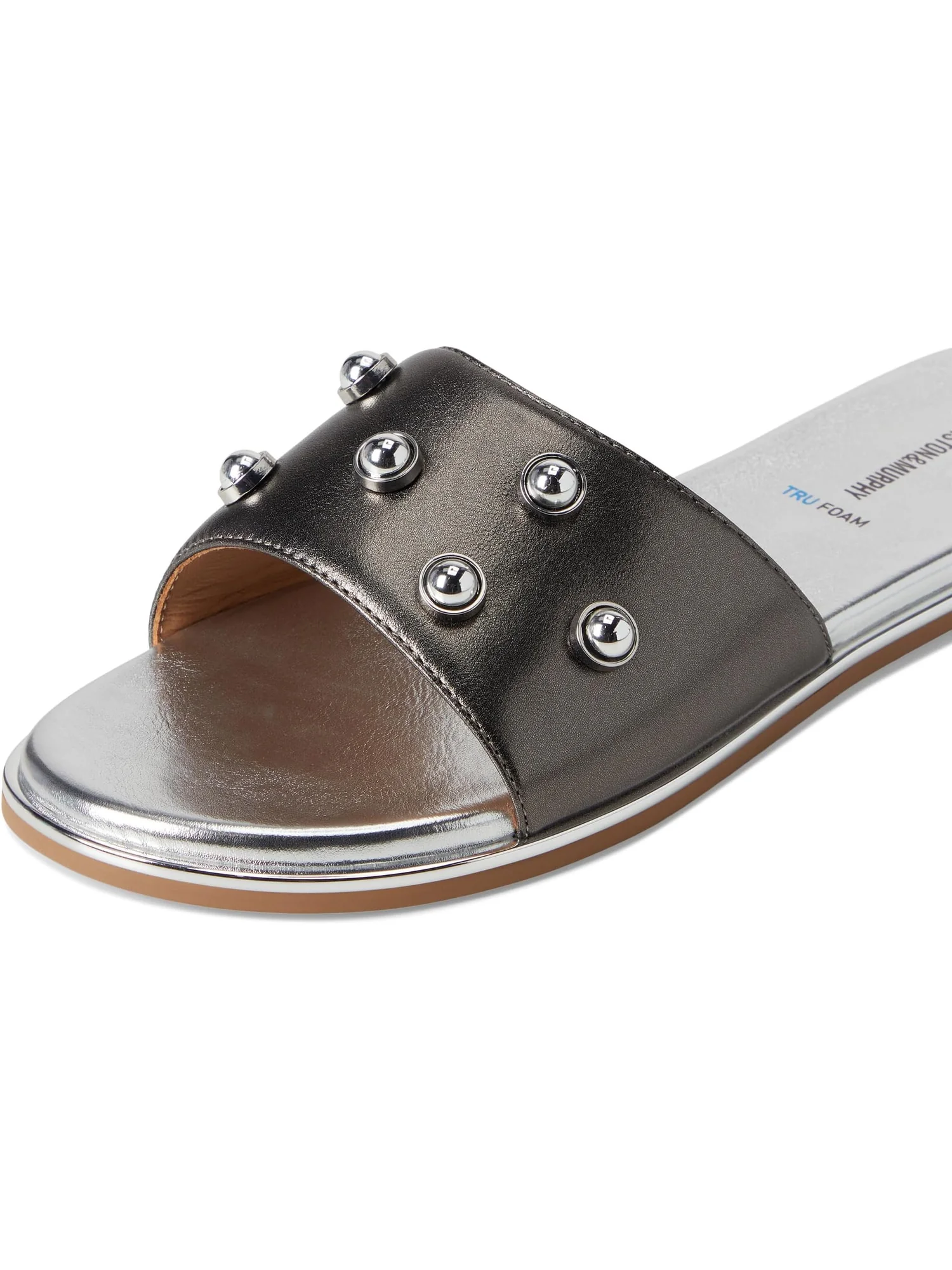 Балетки Johnston & Murphy Women's Shayla Embellished Slide — изображение 6 из 7, серебристый