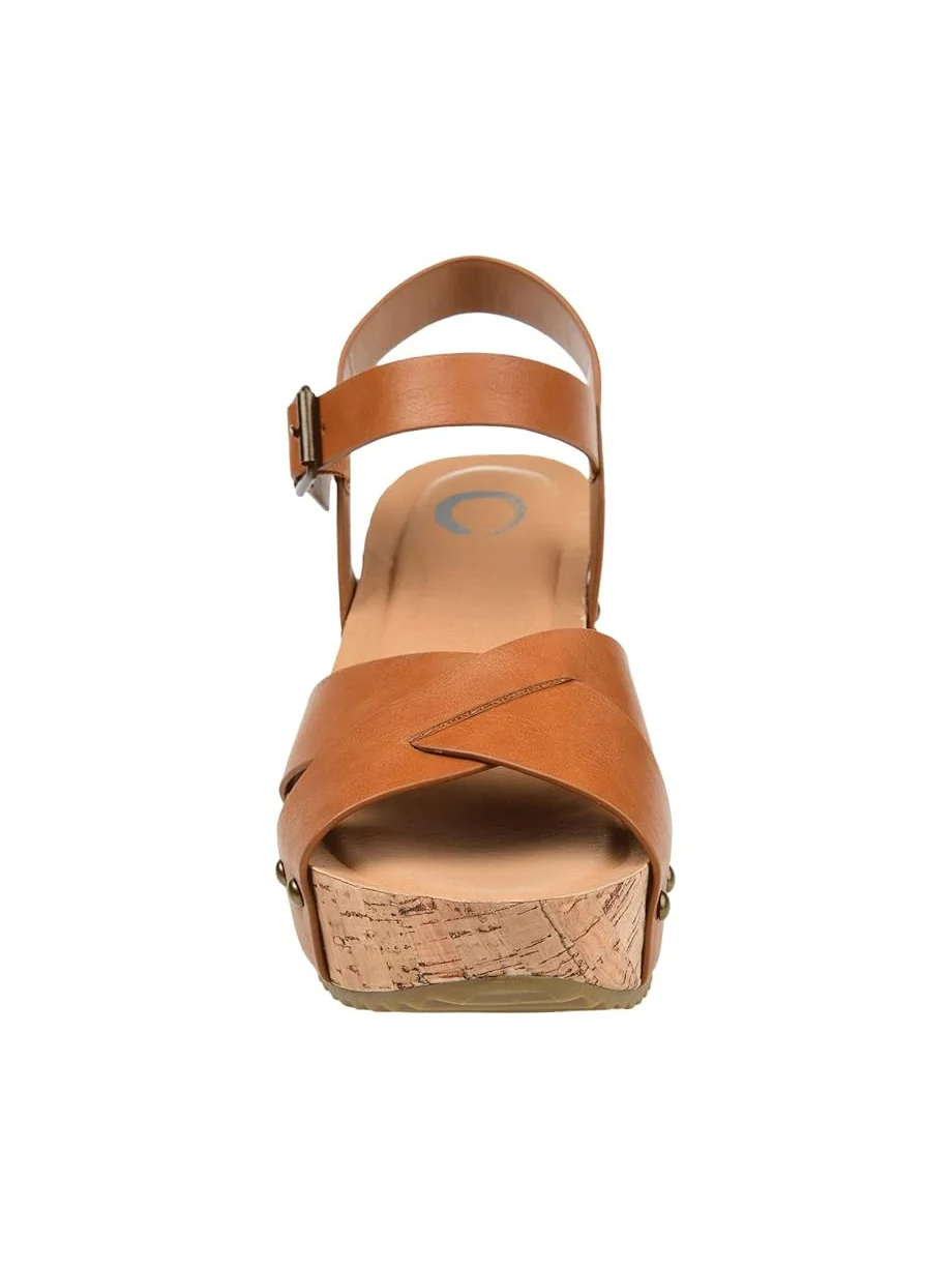 Туфли Journee Collection Comfort Foam Valentina Sandals — изображение 7 из 7, желто-коричневый