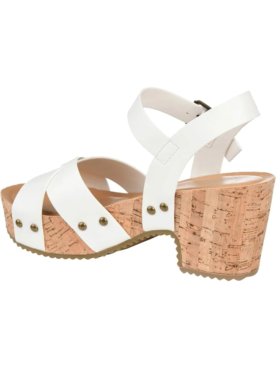 Туфли Journee Collection Comfort Foam Valentina Sandals — изображение 4 из 7, белый
