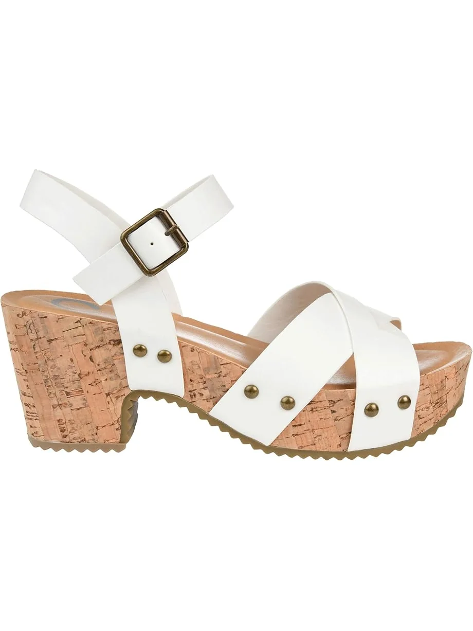 Туфли Journee Collection Comfort Foam Valentina Sandals — изображение 5 из 7, белый