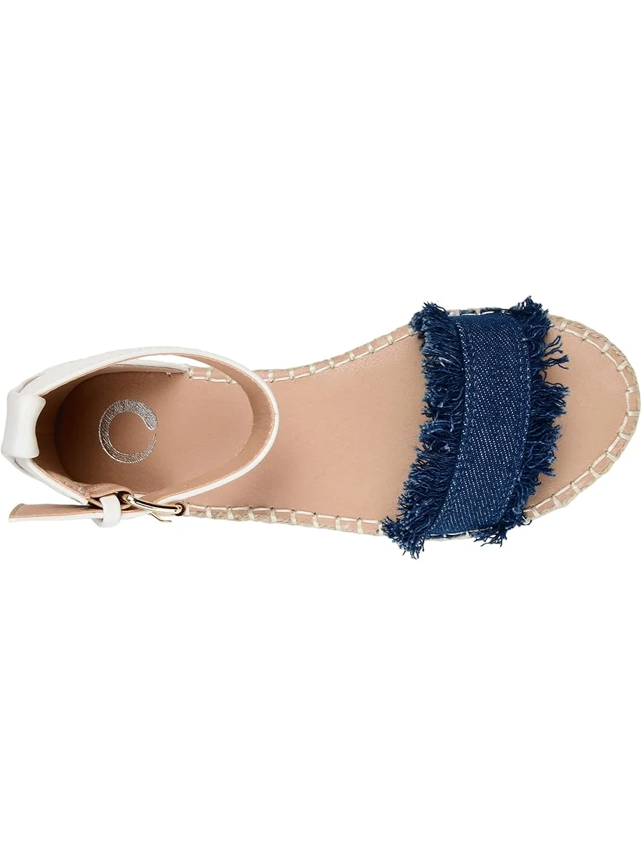 Туфли Journee Collection Comfort Foam Tristeen Sandal — изображение 2 из 7, джинсовый синий