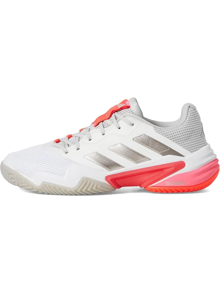 Кроссовки adidas Barricade 13 Tennis Shoes — изображение 4 из 7, белый/металлик/красный