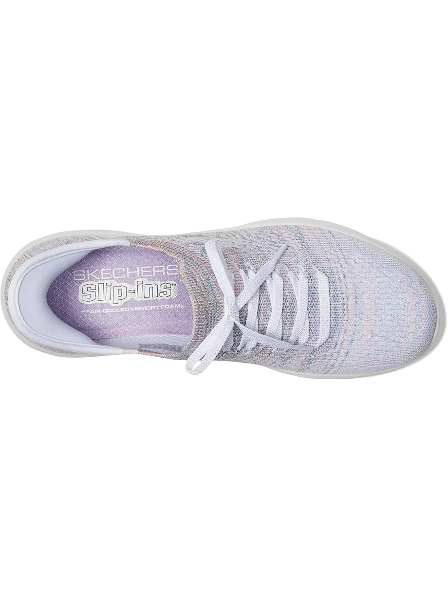 Кроссовки SKECHERS Summits Hands Free Slip-INS — изображение 2 из 7, белый мульти