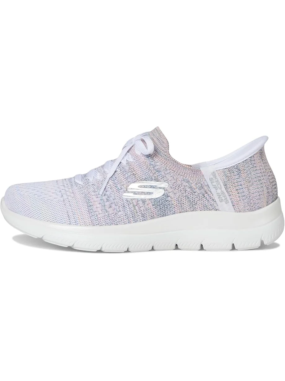 Кроссовки SKECHERS Summits Hands Free Slip-INS — изображение 4 из 7, белый мульти
