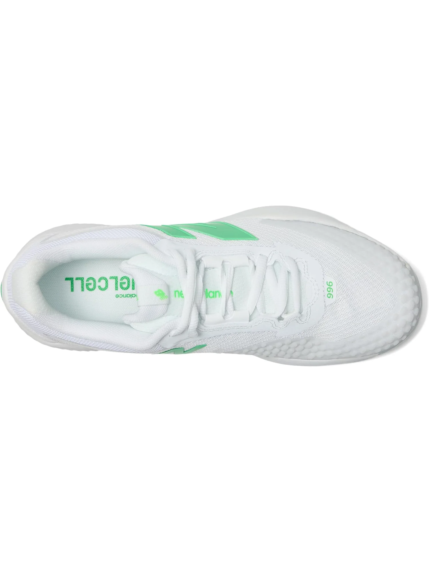 Кроссовки New Balance FuelCell 996v5 Tennis Shoes — изображение 2 из 7, белый/зеленый