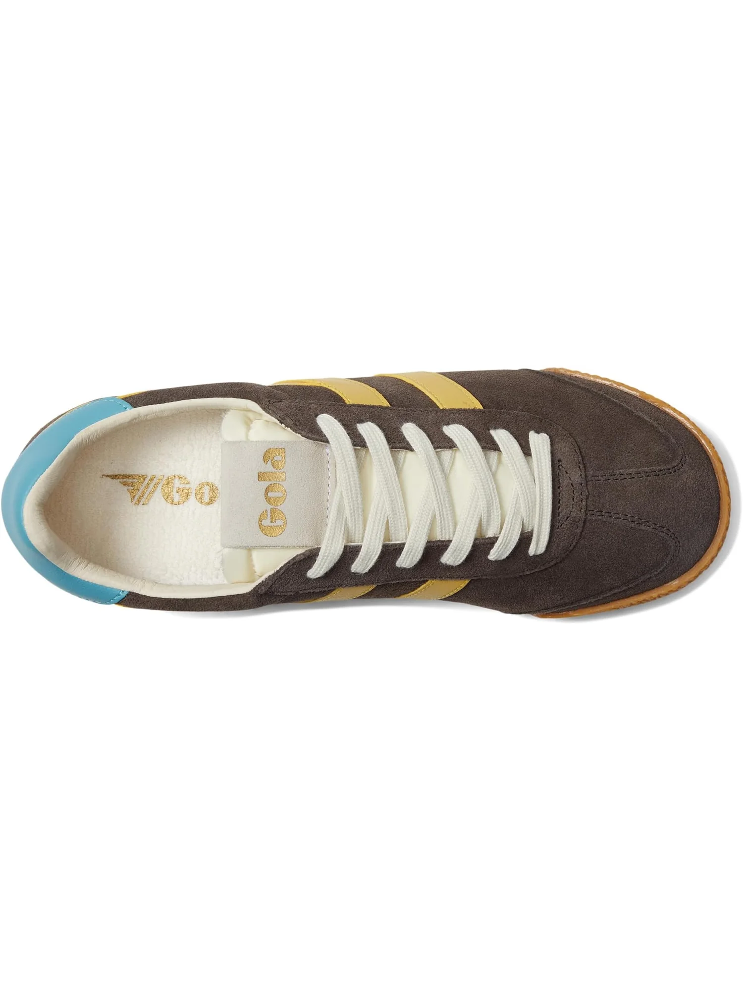 Кроссовки Gola Women's Elan, Mocha/Pollen/Ocean — изображение 2 из 7, серый