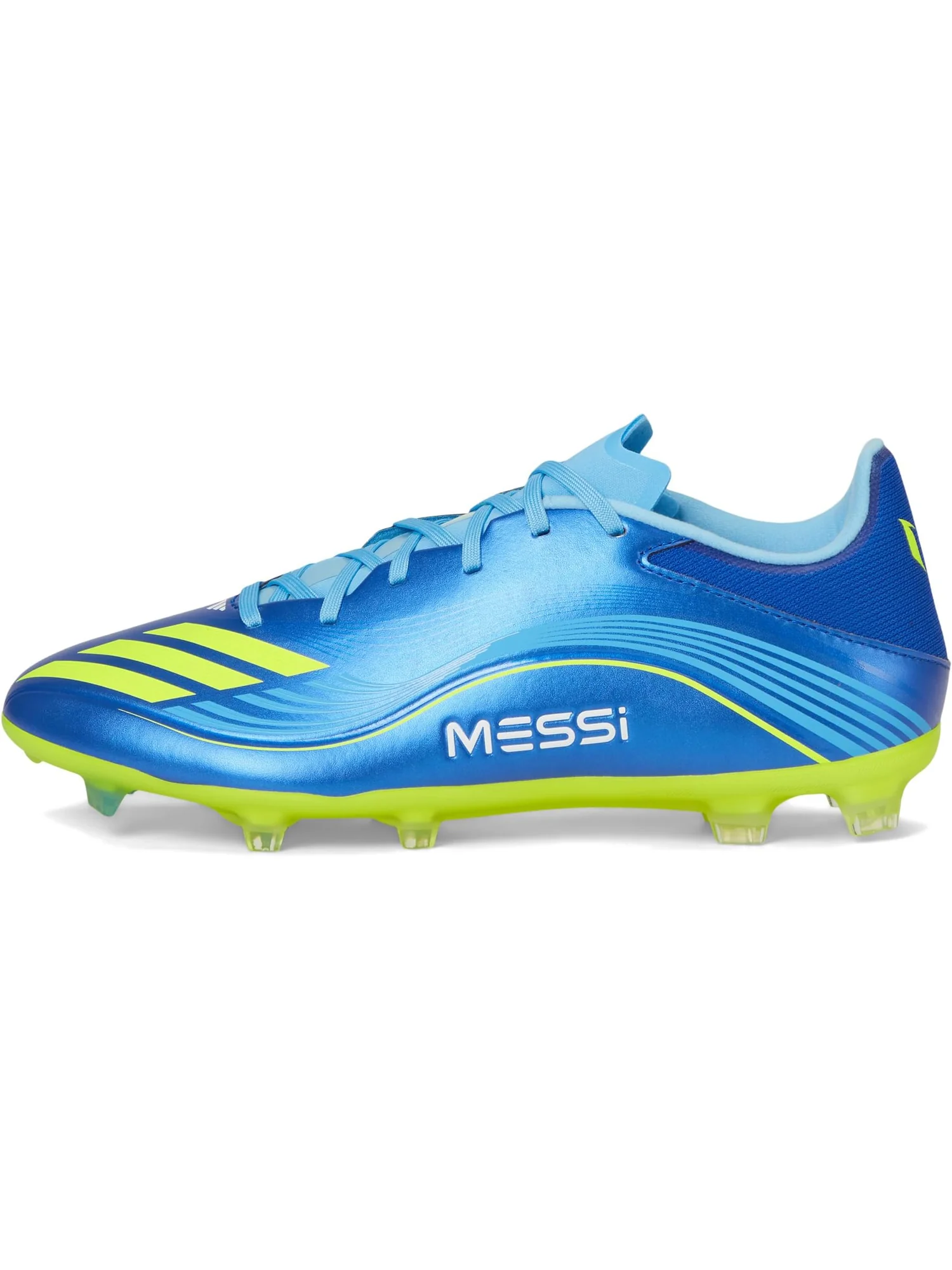 Кроссовки adidas F50 Messi League Firm/Multi Ground Soccer Cleats — изображение 4 из 7, синий/желтый/синий