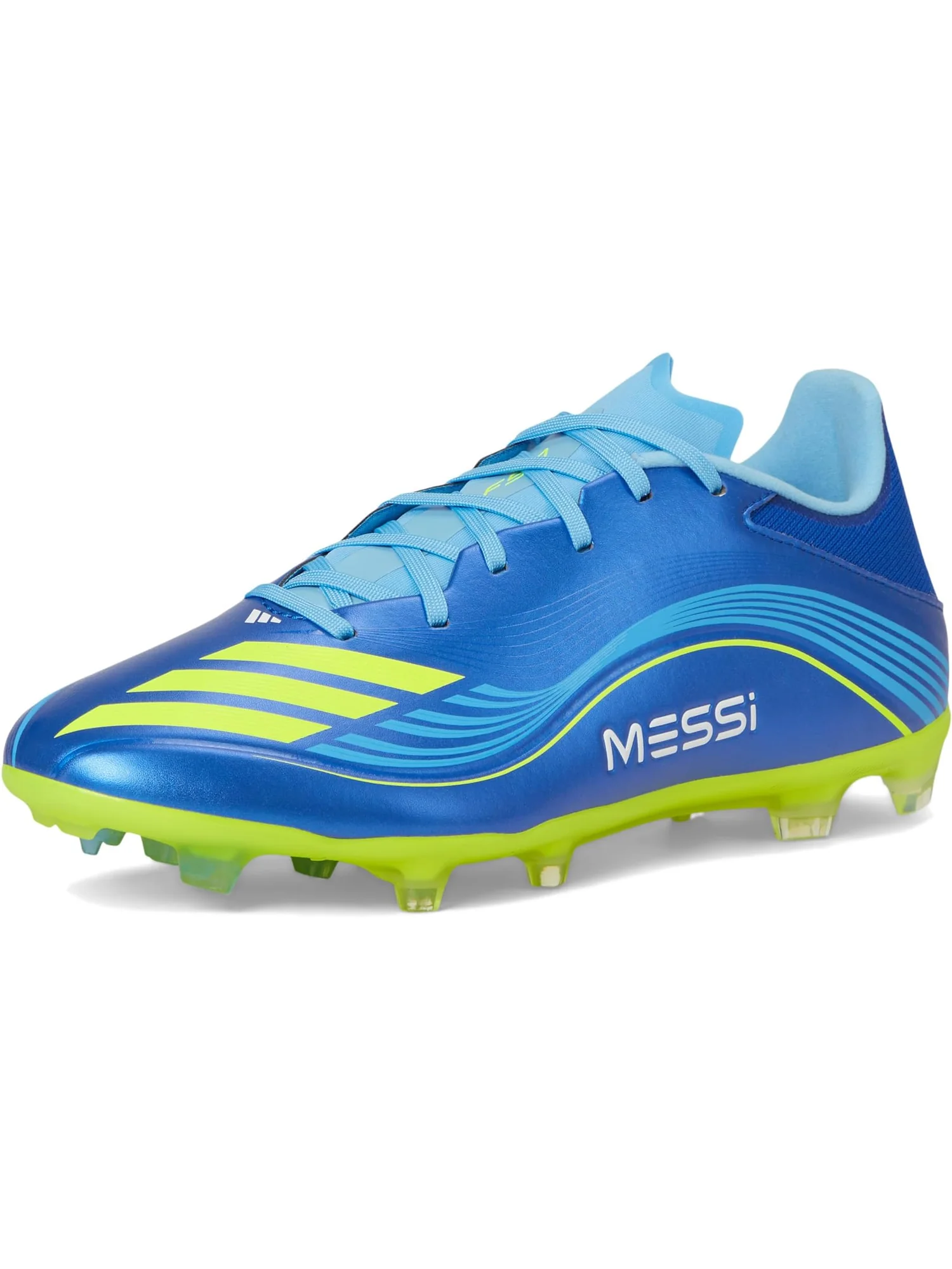 Кроссовки adidas F50 Messi League Firm/Multi Ground Soccer Cleats — изображение 7 из 7, синий/желтый/синий