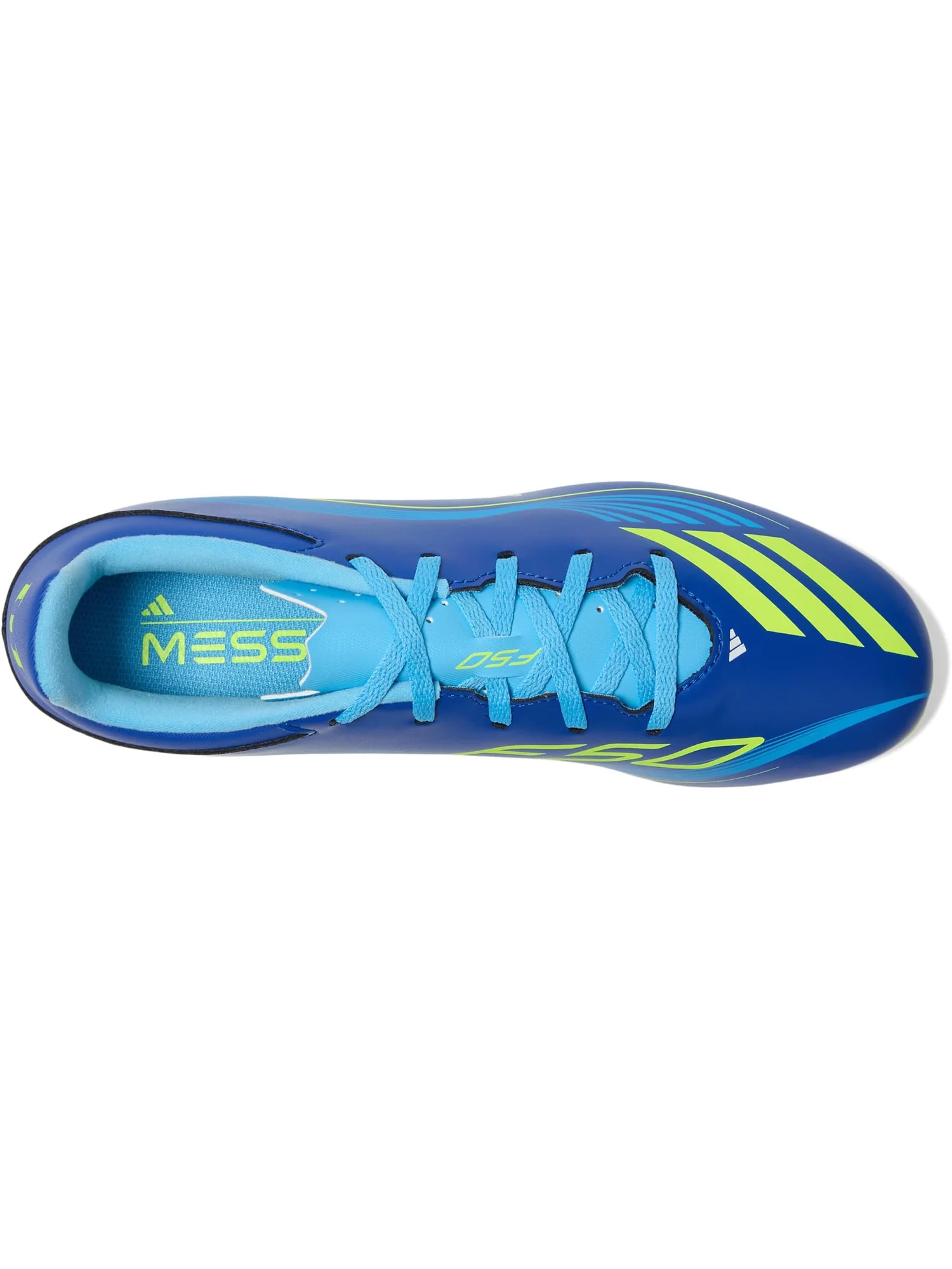 Кроссовки adidas F50 Messi Club Firm/Multi Ground SoccerCleats — изображение 2 из 7, синий/желтый/синий