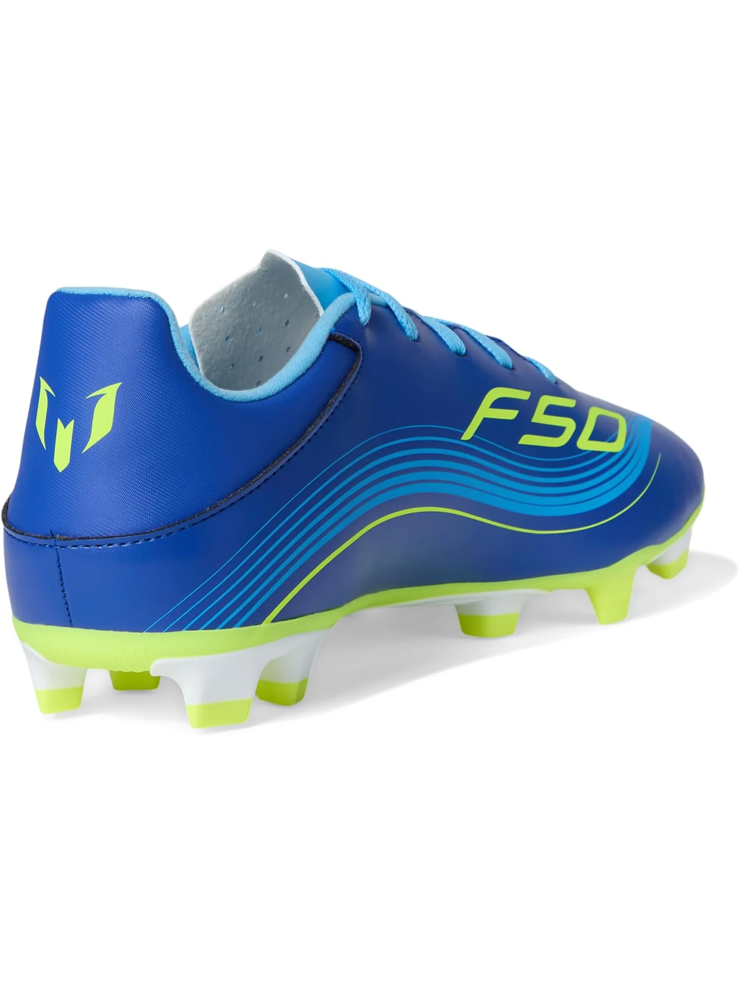 Кроссовки adidas F50 Messi Club Firm/Multi Ground SoccerCleats — изображение 5 из 7, синий/желтый/синий
