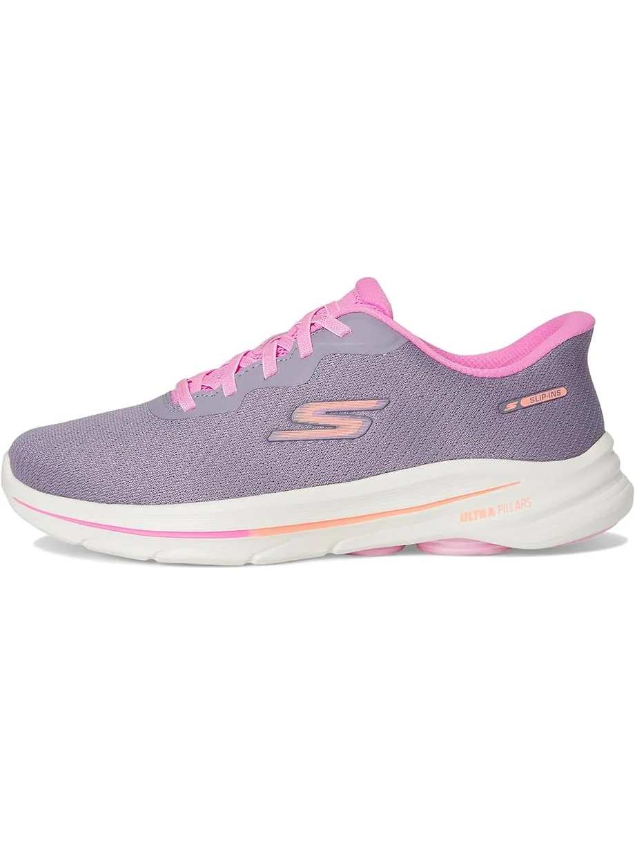 Кроссовки SKECHERS Performance Go Walk 8 Nadia Hands Free Slip-Ins — изображение 4 из 7, серый/розовый