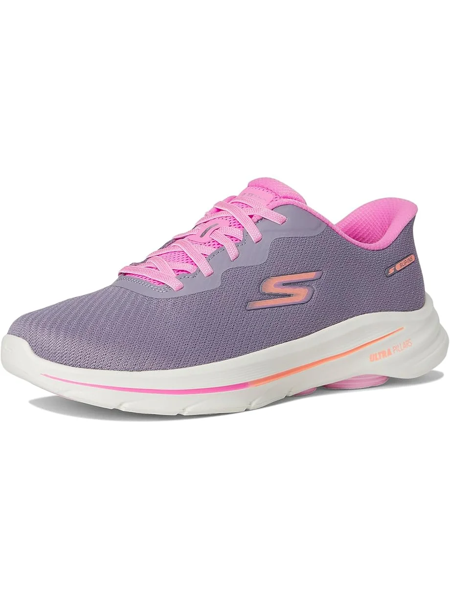 Кроссовки SKECHERS Performance Go Walk 8 Nadia Hands Free Slip-Ins — изображение 7 из 7, серый/розовый