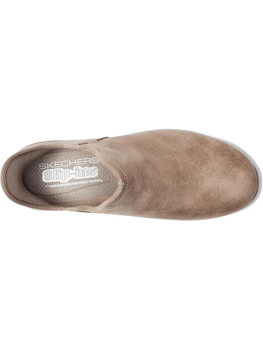 Ботинки женские SKECHERS Easy Going низкие из экокожи — изображение 2 из 6, серо-коричневый