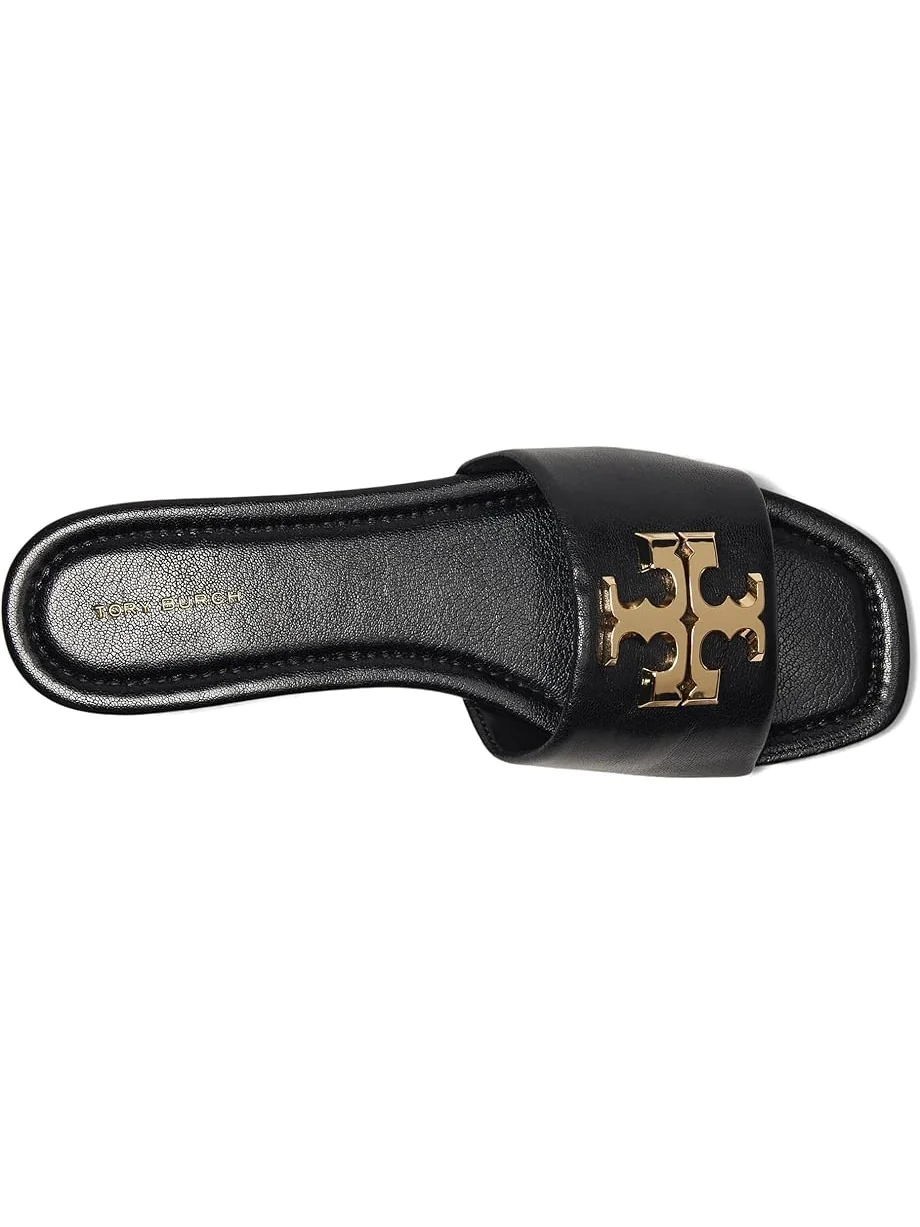 Сандалии Tory Burch Eleanor Slide — изображение 2 из 7, черный/золотистый