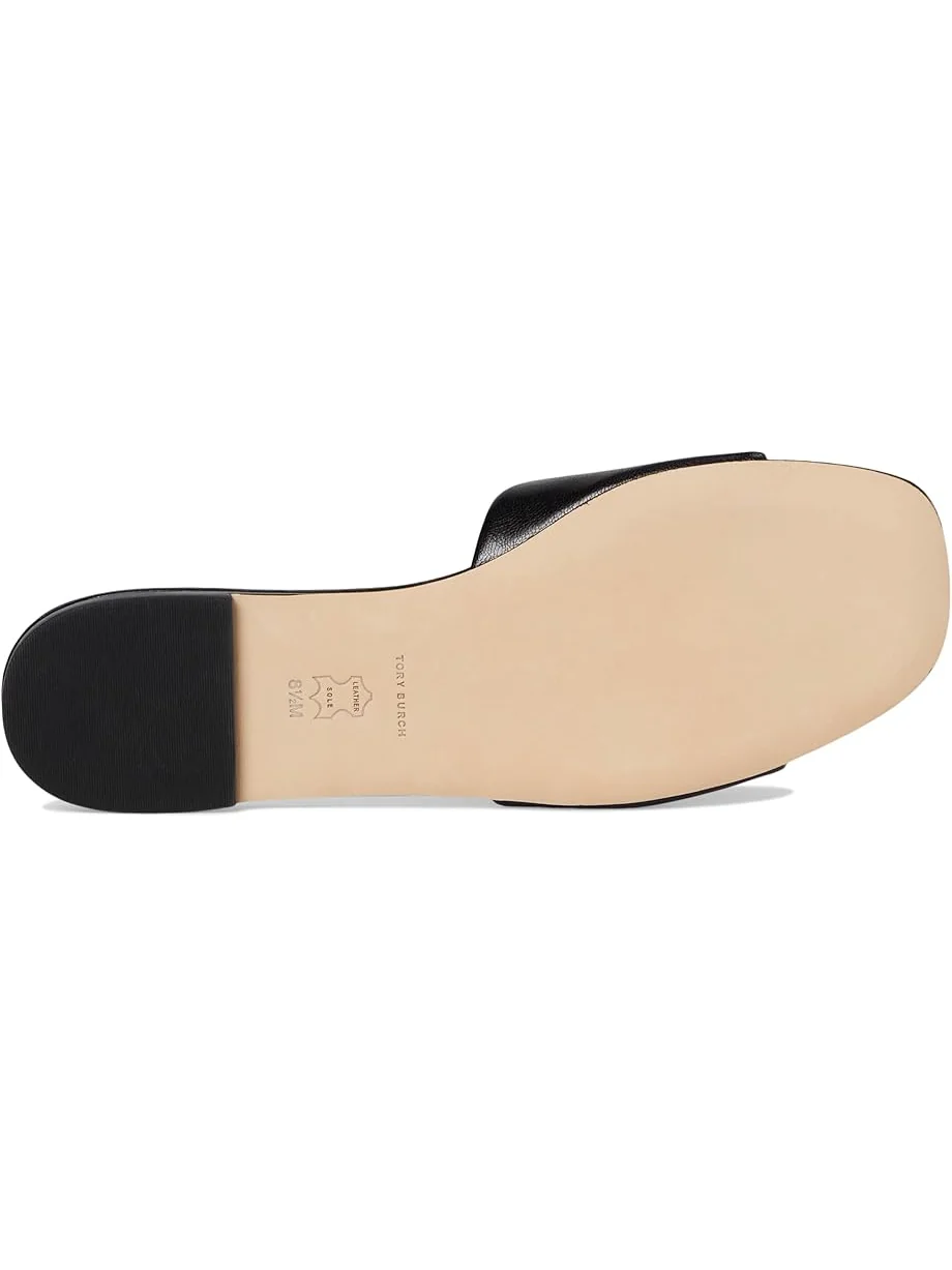 Сандалии Tory Burch Eleanor Slide — изображение 3 из 7, черный/золотистый