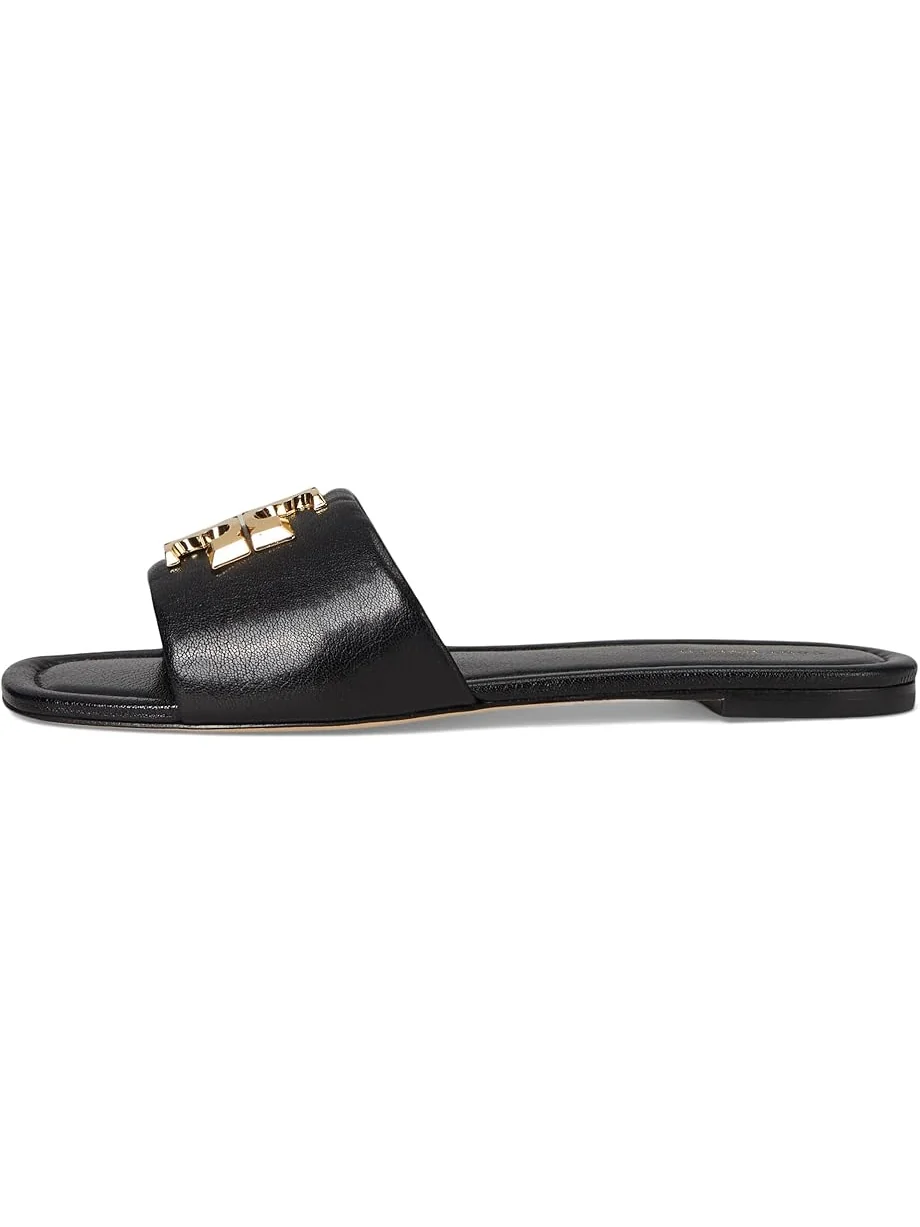 Сандалии Tory Burch Eleanor Slide — изображение 4 из 7, черный/золотистый