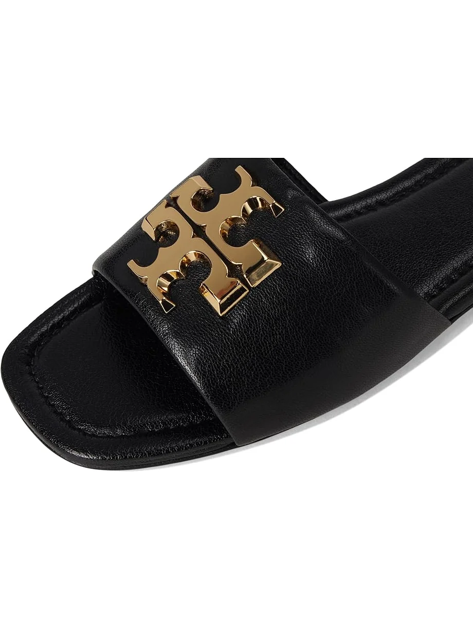 Сандалии Tory Burch Eleanor Slide — изображение 6 из 7, черный/золотистый