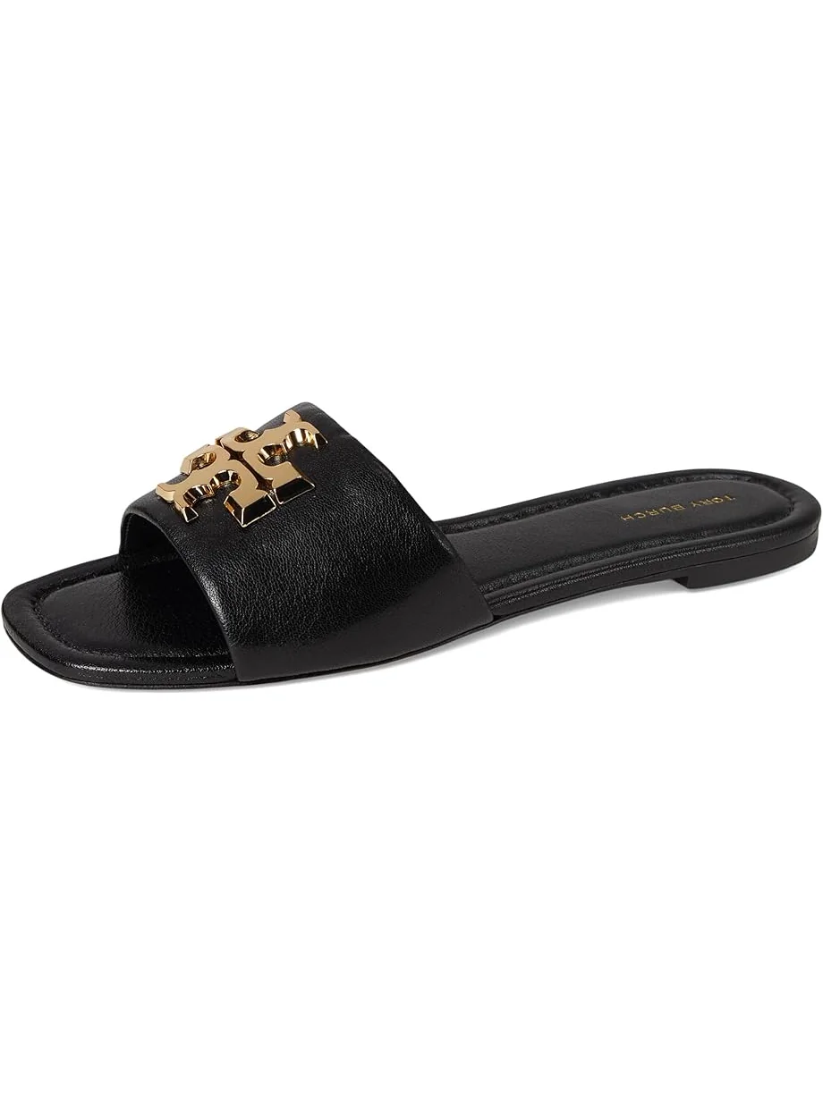 Сандалии Tory Burch Eleanor Slide — изображение 7 из 7, черный/золотистый