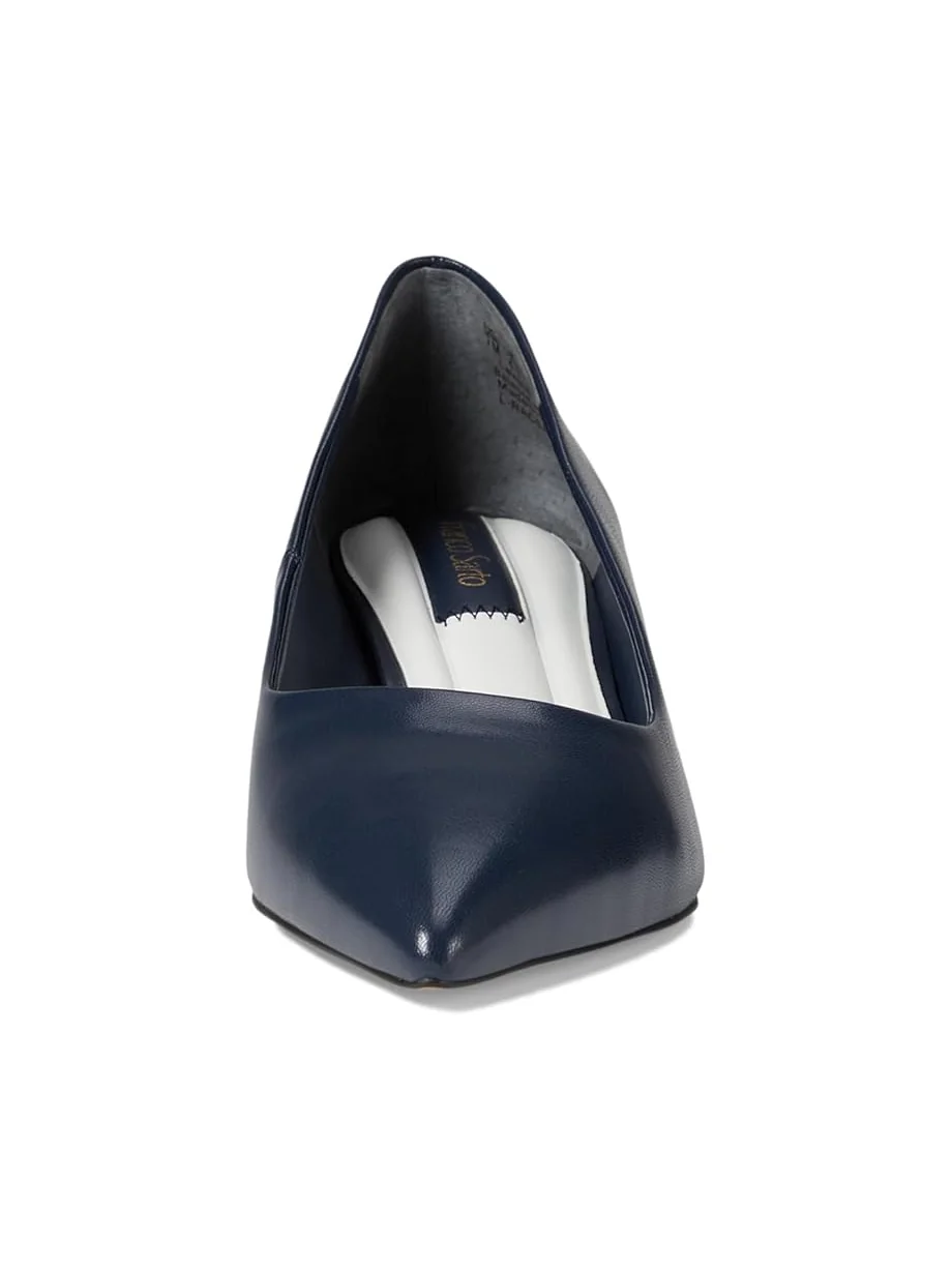 Туфли Franco Sarto Racer Pointed Toe Block Heel Pump — изображение 2 из 5, темно-синий синий