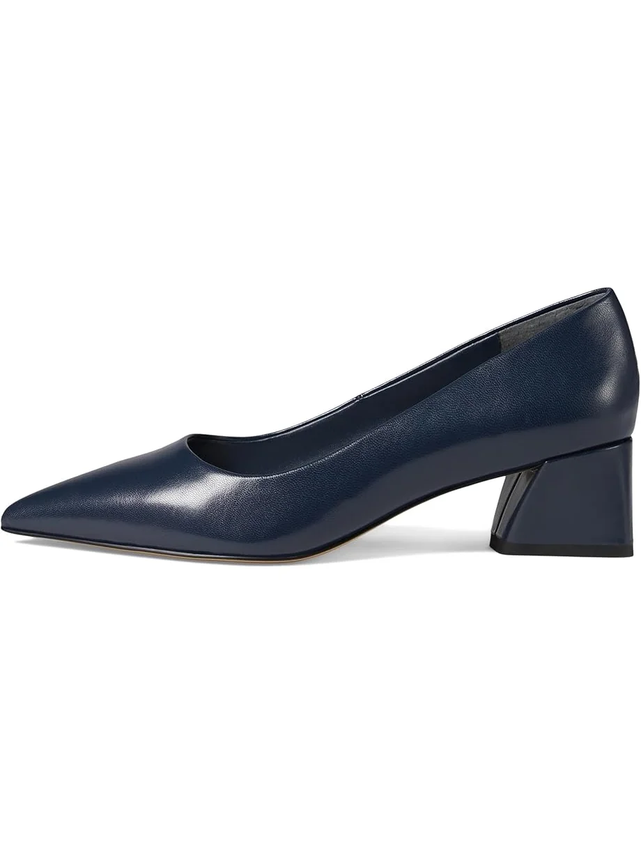 Туфли Franco Sarto Racer Pointed Toe Block Heel Pump — изображение 4 из 5, темно-синий синий