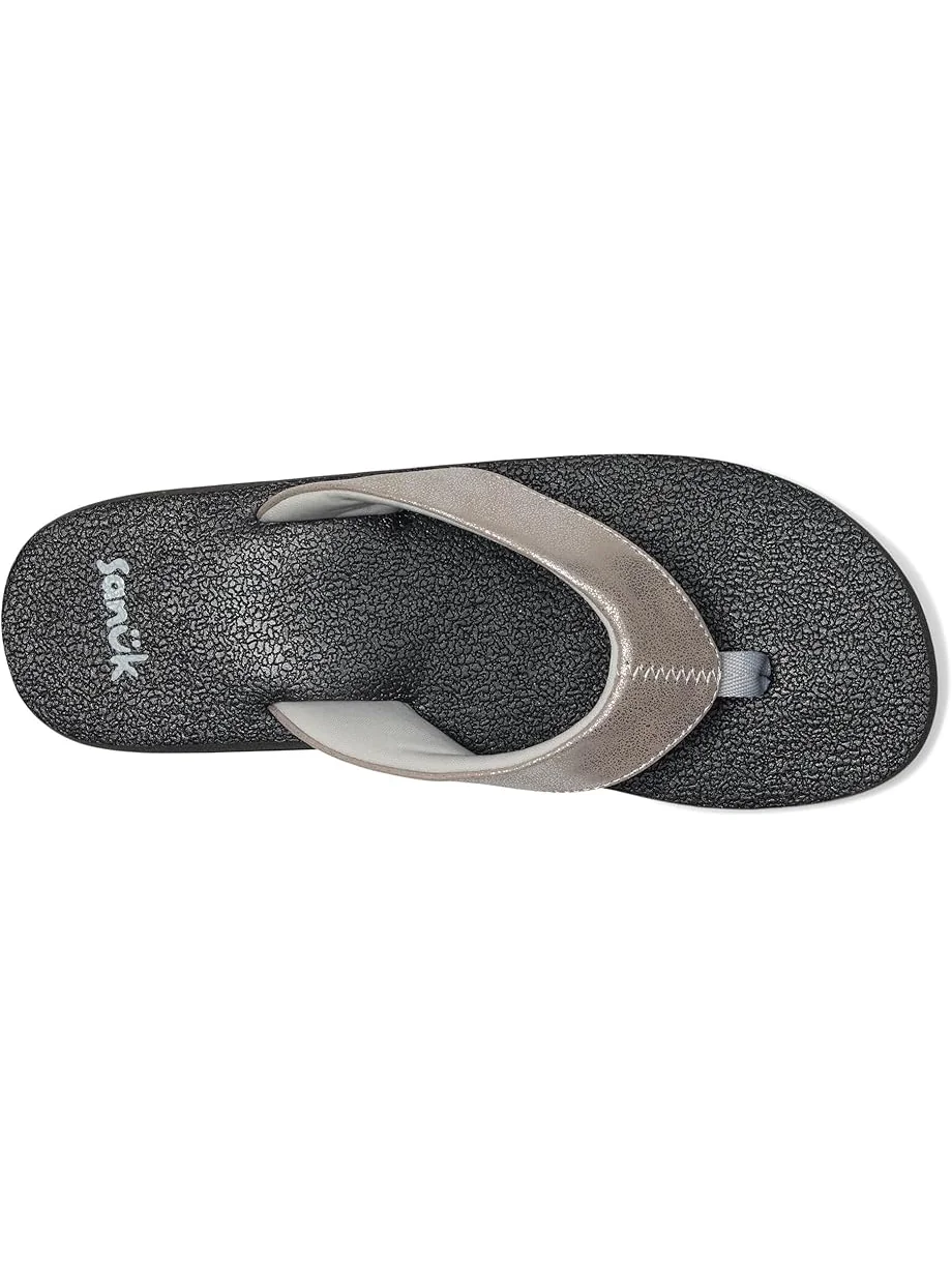 Сандалии Sanuk Yoga Mat II Metallic — изображение 2 из 7, серебряный