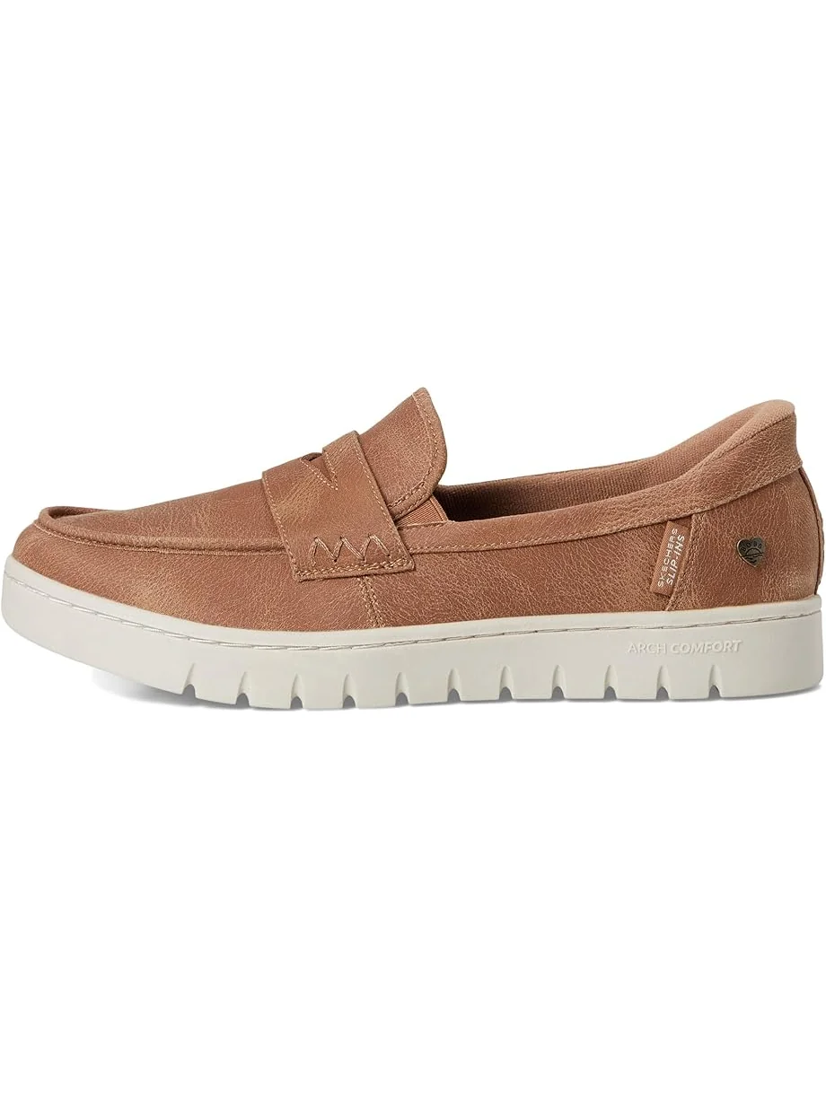 Лоферы BOBS from SKECHERS Hands Free Slip-Ins - Arch Comfort - Sunfest — изображение 4 из 7, желто-коричневый