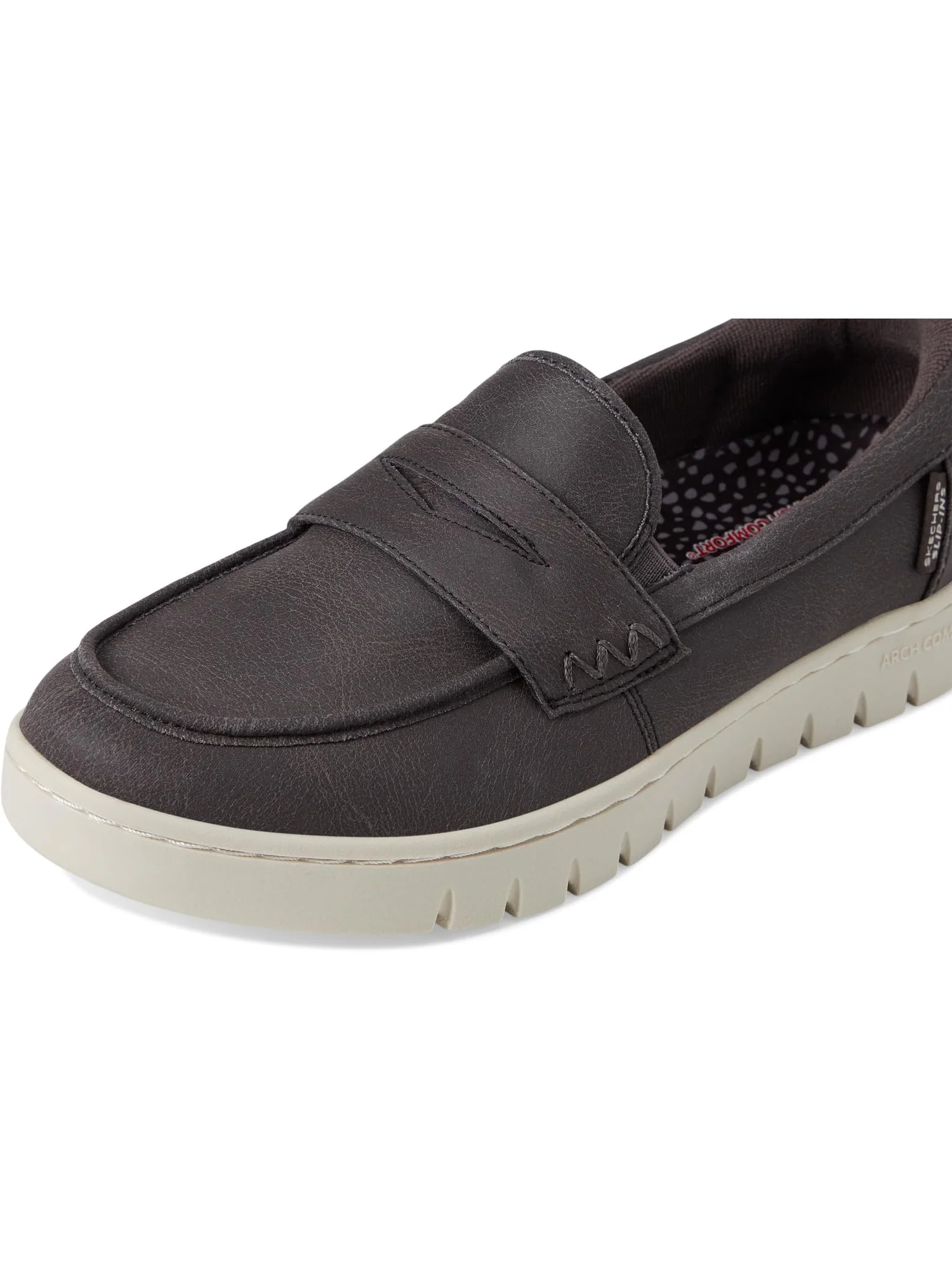 Лоферы BOBS from SKECHERS Women's Hands Free Slip-Ins - Arch Comfort - Sunfest — изображение 6 из 7, темно-серый