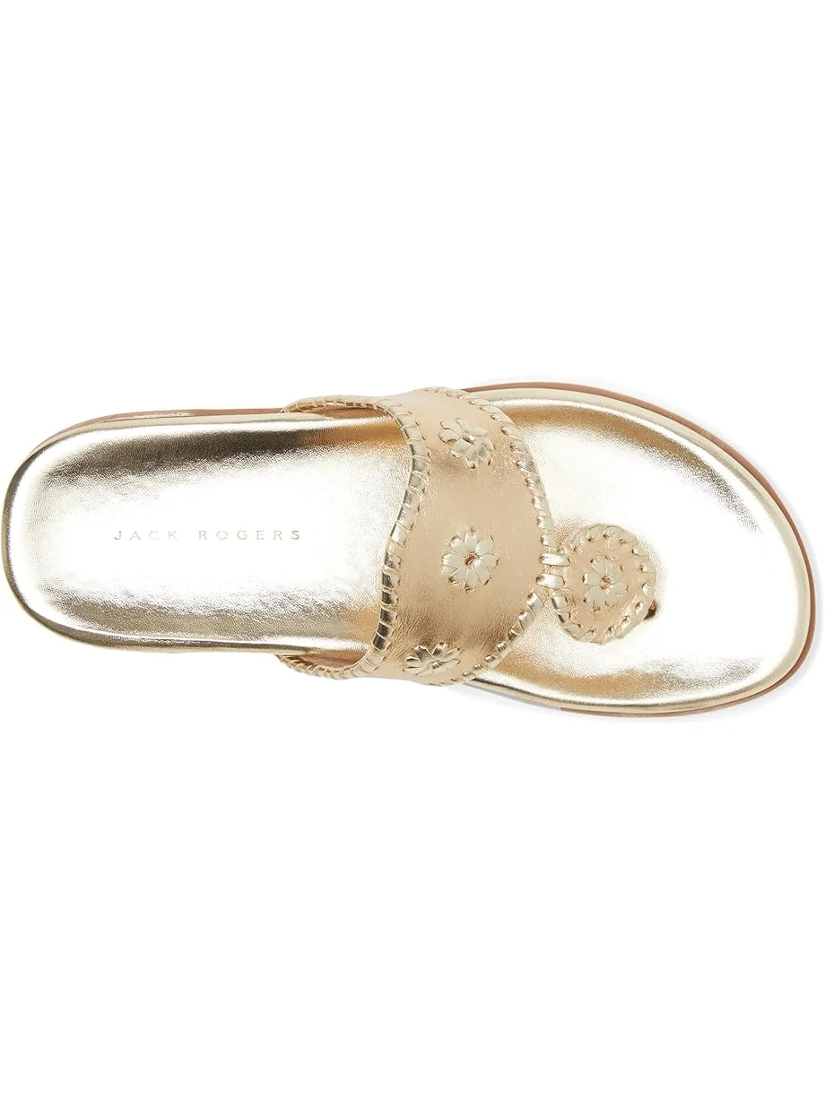Сандалии Jack Rogers Jacks Sport Sandal - Metallic Nappa — изображение 2 из 7, платиновый