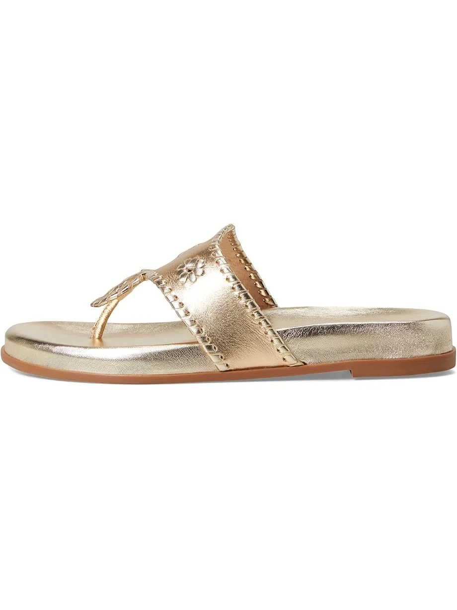Сандалии Jack Rogers Jacks Sport Sandal - Metallic Nappa — изображение 4 из 7, платиновый